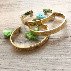 Lilly Pulitzer Gold Tassel Bracelets